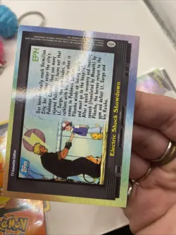 Topps Pokemon EP14 Electric Shock Showdown Rainbow Foil Blue Label NM - Image 4