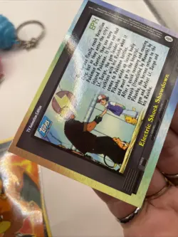 Topps Pokemon EP14 Electric Shock Showdown Rainbow Foil Blue Label NM - Image 5