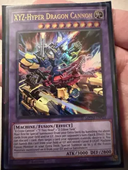 Konami Yu-Gi-Oh! XYZ-Hyper Dragon Cannon Fusion Effect 1st Edition Holo - Image 1