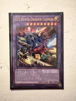 Konami Yu-Gi-Oh! XYZ-Hyper Dragon Cannon Fusion Effect 1st Edition Holo - Image 2