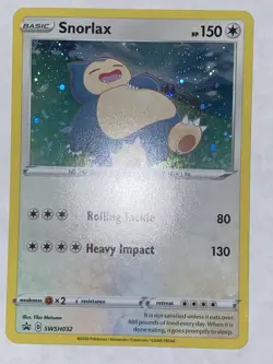 Pokemon Snorlax SWSH032 Promo Holo Basic 150 HP SWSH: Sword & Shield - Image 1
