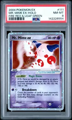 Pokemon PSA 8 Near Mint Mr. Mime Ex Holo 111/112 Fire Red & Leaf Green - Image 1