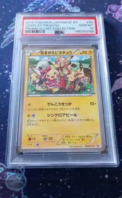 2014 Japanese Pokemon XY Promo Cosplay Pikachu 099/XY-P PSA 10 - Image 1