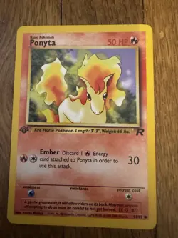 Pokemon Ponyta 64/82 1st Edition Team Rocket NM - Image 1