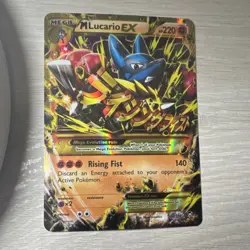 Pokemon M Lucario EX 113/111 XY Furious Fists Full Art Holo Secret Rare 2014 - Image 1