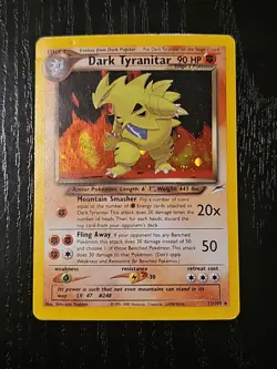 2000 Pokemon Neo Destiny Dark Tyranitar Holo Rare 11/105 HP-DMG - Image 1