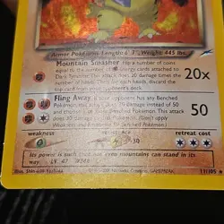 2000 Pokemon Neo Destiny Dark Tyranitar Holo Rare 11/105 HP-DMG - Image 4