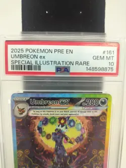 2025 POKEMON PRISMATIC EVOLUTIONS SPECIAL ILLUSTRATION RARE UMBREON EX PSA 10 - Image 3