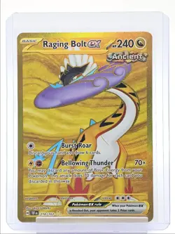 RAGING BOLT EX 2024 POKEMON TEMPORAL FORCES HYPER RARE 218/162 Q4881 - Image 1