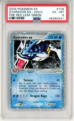 PSA EX-MT 6 Pokemon TCCG Gyarados ex 109/112 FireRed & LeafGreen Holo (Swirl) - Image 1