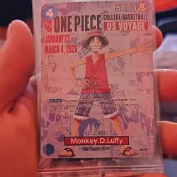 Bandai Monkey.D.Luffy P-055 One Piece CCG US Voyage Promo Character Card - Image 1