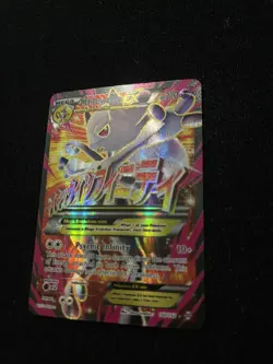 Pokemon TCG M Mewtwo EX Full Art Holo Ultra Rare Card 160/162 Breakthrough NM - Image 1