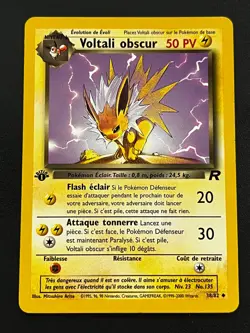 Voltali Obscur (Dark Jolteon) 38/82 - Team Rocket FRENCH Vintage Pokemon Card LP - Image 1