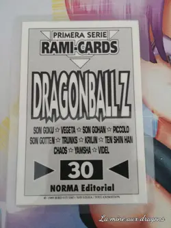 Carte Rami Primera 30 Dragon Ball Z card set plastified Norma Goten Trunks - Image 2