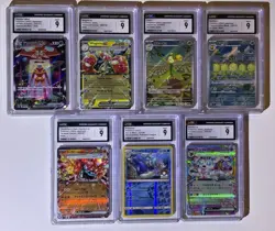 7 Card Rare Holo Pokemon Lot All CGC graded 9 - Image 1