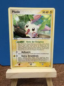 Pokemon TCG Plusle 8/97 Dragon Holo Rare Ex Vintage Card GERMAN - Image 1