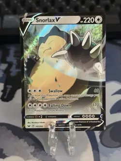 Snorlax V 141/202 Swsh01 Sword & Shield Base Set Ultra Rare Holo Pokemon Card NM - Image 1