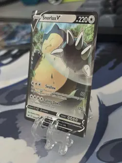 Snorlax V 141/202 Swsh01 Sword & Shield Base Set Ultra Rare Holo Pokemon Card NM - Image 3