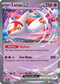 Latias ex 076/191 Holo Rare Surging Sparks | NM/MT | Pokemon Trading Card TCG - Image 1