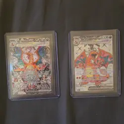 Pokemon Charizard ex Full Art Holo Illustration Rare Lot (2 Cards) - Image 1