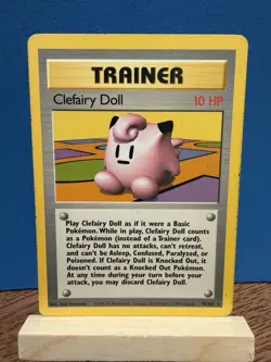 Pokemon TCG Clefairy Doll 70/102 Rare Non-Holo Card, Base Set WOTC - Image 1