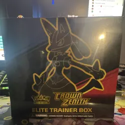 Pokemon Crown Zenith Elite Trainer Box Lucario 45 Energy Cards English - Image 1