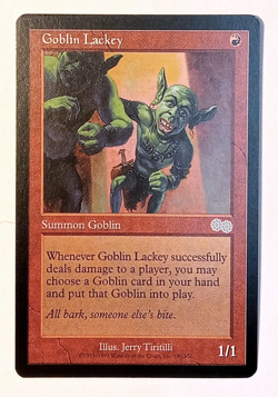MTG Goblin Lackey #190 | Urza's Saga | NM - Never Played | Magic: The Gathering - Image 1