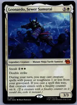 Leonardo, Sewer Samurai (Foil) M Teenage Mutant Ninja Turtles 17 NM - MTG - Image 1