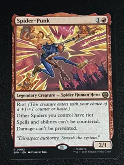 MTG Universes Beyond: Spider-man Spider-Punk 0092 NM Rare - Image 1