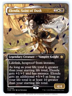 MTG Elenda, Saint of Dusk (Borderless) Foundations NM - Image 1