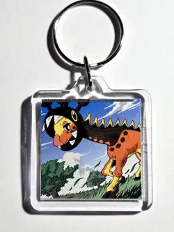 Pokemon Girafarig & Farigiraf Double-Sided Evolution Charm - Acrylic Keychain - Image 2