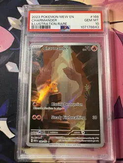 Charmander 168/165 Pokemon Scarlet & Violet - 151 Illustration Rare PSA 10 - Image 1