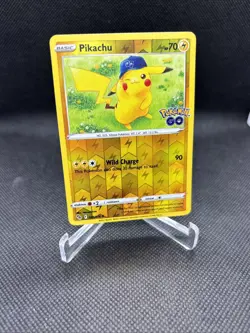Pokemon Pikachu GO Trading Card Wild Charge #28 Holofoil 028/078 Reverse Holo - Image 2