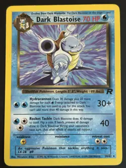 Pokemon TCG Dark Blastoise 20/82 Team Rocket Regular LP - Image 1