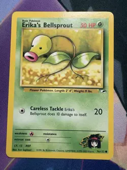 Pokemon TCG Erika's Bellsprout Gym Heroes 76/132 Unlimited Common - Image 1