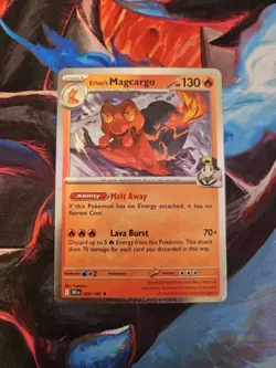 Pokemon Destined Rivals - 036/182 Ethan's Magcargo Cosmos Holo EXCLUSIVE - Image 1