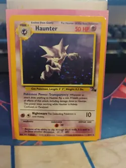 Haunter 6/62 Holo Rare Fossil Set Vintage WOTC Pokemon Card – MP - Image 1