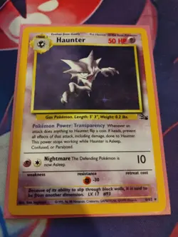 Haunter 6/62 Holo Rare Fossil Set Vintage WOTC Pokemon Card – MP - Image 2