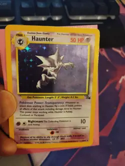 Haunter 6/62 Holo Rare Fossil Set Vintage WOTC Pokemon Card – MP - Image 3