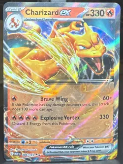 Pokemon TCG Charizard ex 006/165 Sv: Scarlet & Violet 151 Double Rare Holo 🔥 - Image 1