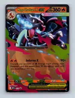 Mega Charizard X ex 029 2025 Pokemon Mega Evolution Black Star Promo Card NM+ a - Image 1
