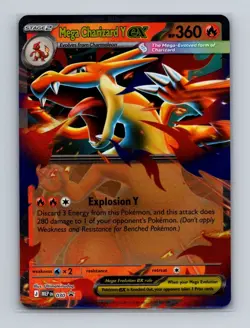 Mega Charizard Y ex 030 2025 Pokemon Mega Evolution Black Star Promo Card NM+ a - Image 1