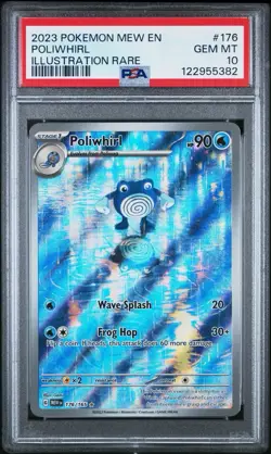 Poliwhirl 176/165 Scarlet & Violet 151 Illustration Rare Pokemon PSA 10 Gem Mint - Image 1