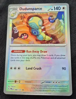 Dudunsparce 80/131 Master Ball Reverse Holo NM Prismatic Evolutions Pokemon TCG - Image 1