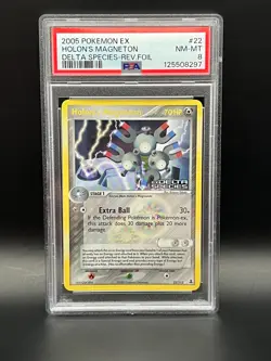 PSA 8 NM-MT Holon's Magneton 22/113 Reverse Foil 2005 Pokemon EX Delta Species - Image 2