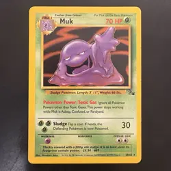 Pokemon Vintage Non-Holo Rare Muk 28/62 Fossil WotC 1999 - Image 1