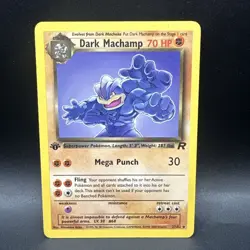 Dark Machamp 27/82 Pokemon TCG Team Rocket 1st Edition Regular Vintage 2000 - Image 1