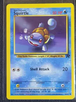 Pokemon TCG Squirtle #68 Team Rocket Unlimited Water Common NM-Mint - Image 1
