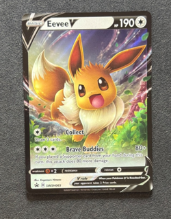 Pokemon TCG Eevee V Sword & Shield Black Star Promo SWSH065 - Image 1