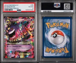2014 POKEMON XY PHANTOM FORCES #35 M GENGAR EX PSA 4 - Image 3